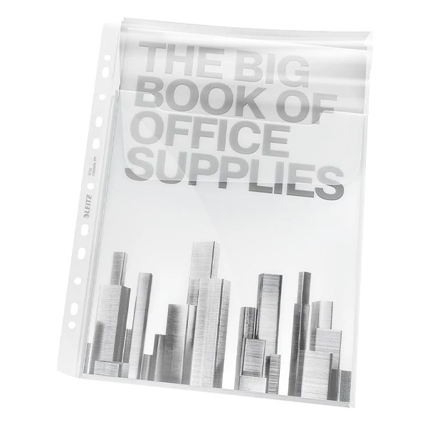 Lefűzhető genotherm LEITZ Jumbo A/4 180 mikron behajtható füllel víztiszta 5 darabos