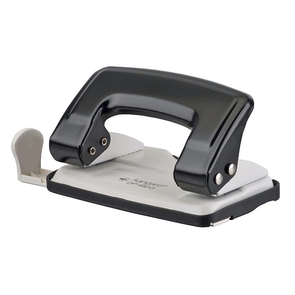 Lyukasztó KANGARO Inspiro DP-480G 2 lyukú fém 12 lap fekete-fehér