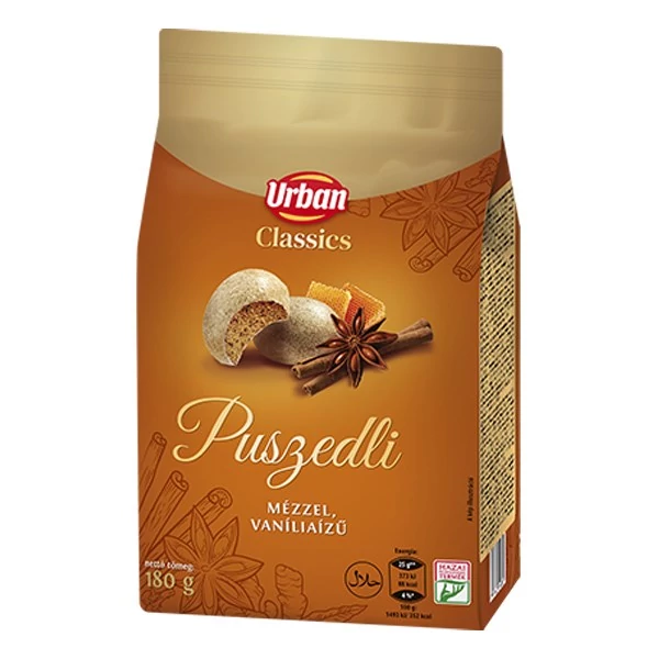 Mézeskalács URBAN Classic vaniliás puszedli 180 g