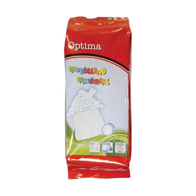 Gyurma OPTIMA modellező gyurma fehér 500 g