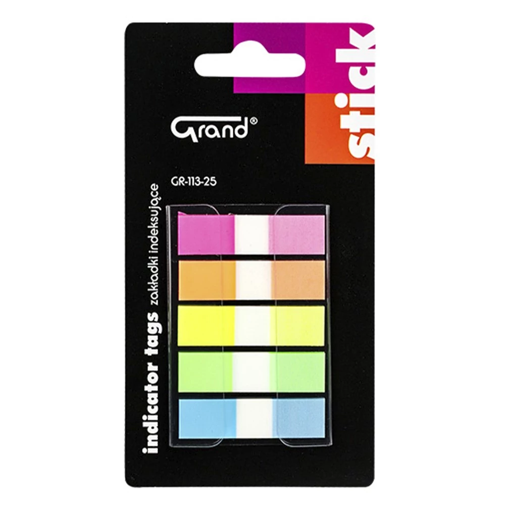Oldaljelölő GRAND GR-113-25 műanyag vegyes szín 5x25 lap