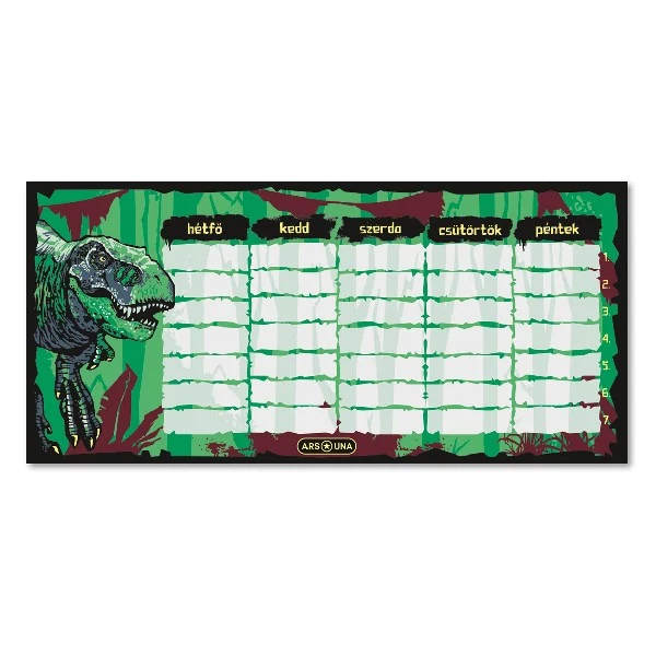 Órarend ARS UNA egylapos kétoldalas T-Rex