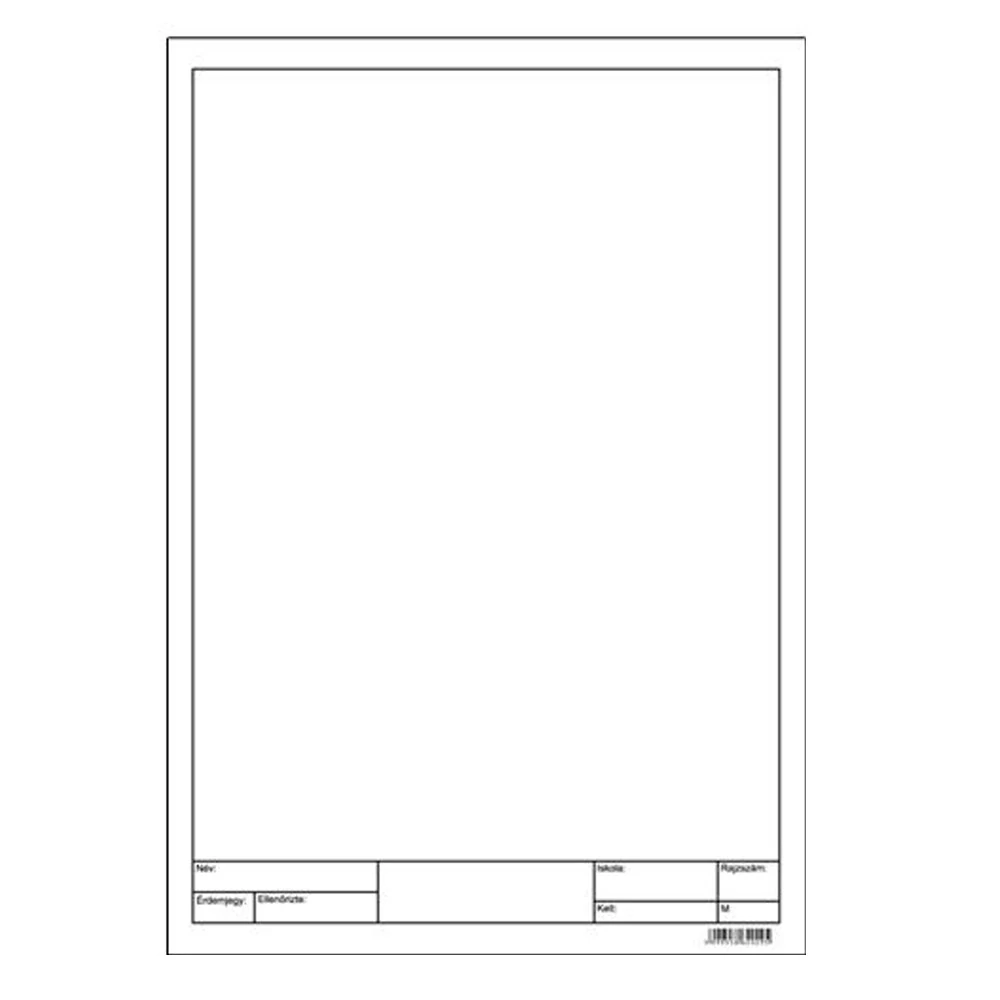 Rajzlap műszaki A/4 180 g keretezett 10 lapos