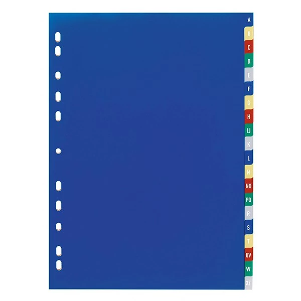 Regiszter DURABLE műanyag A/4 1-20 számos-színes