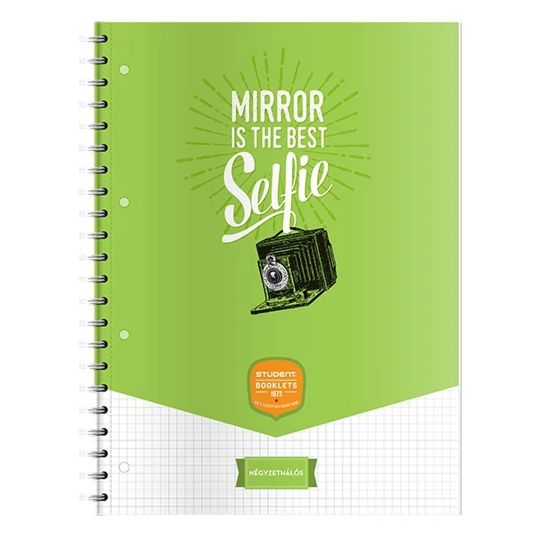 Spirálfüzet kockás ICO Student Art A/4 70 lapos