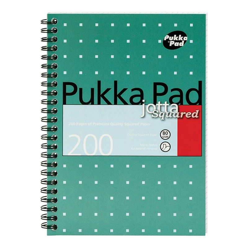 Spirálfüzet vonalas PUKKA PAD A/4 100 lapos Metallic világoskék