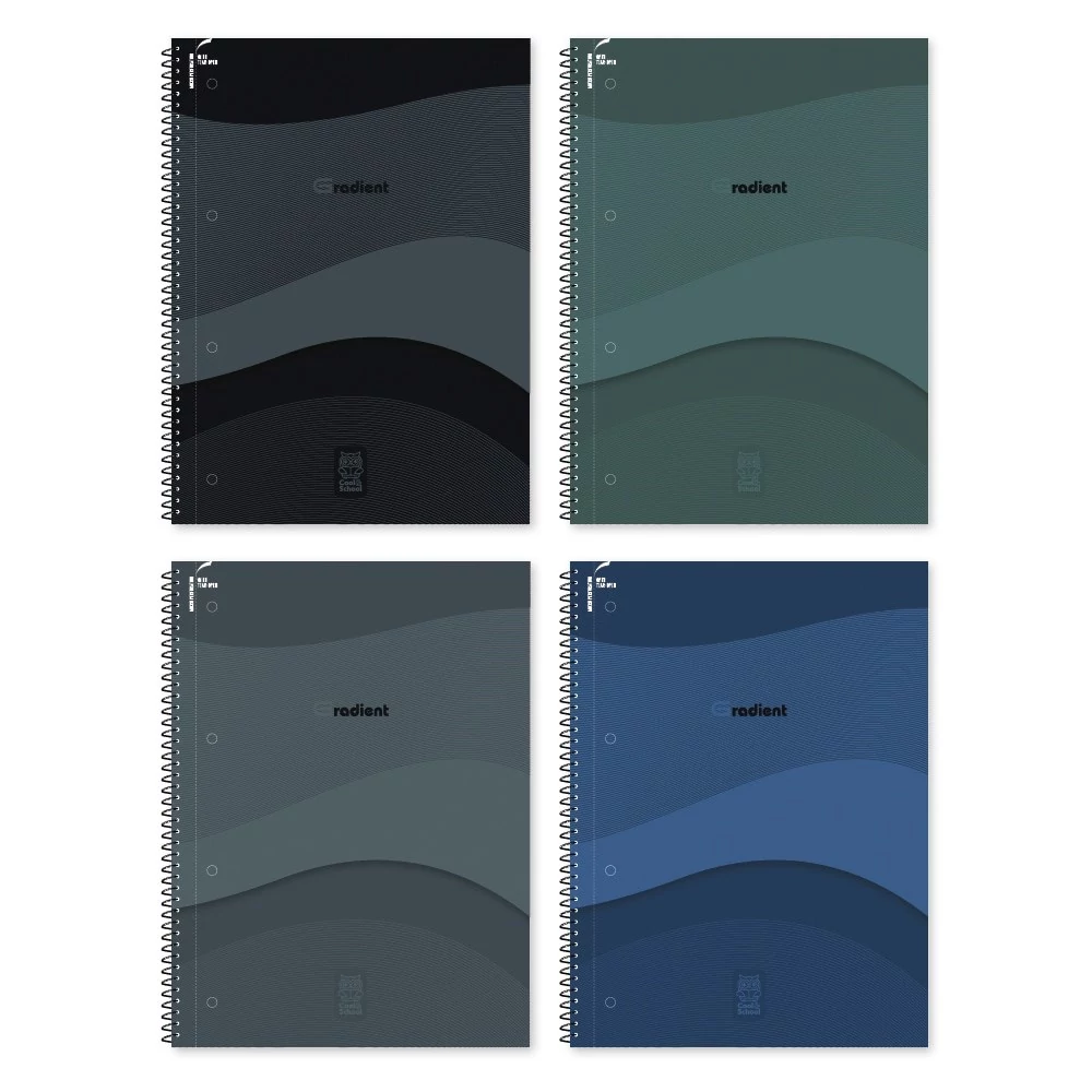 Spirálfüzet kockás Gradient A/4 70 lapos vegyes minták