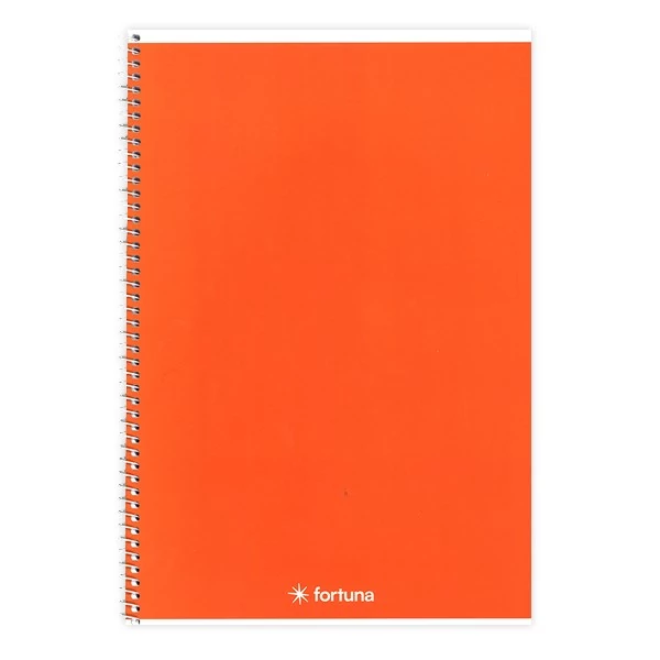 Spirálfüzet vonalas FORTUNA Monocolor A/5 70 lapos narancssárga