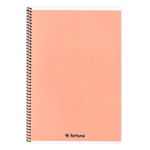 Spirálfüzet vonalas FORTUNA Monocolor A/5 70 lapos pasztell barack