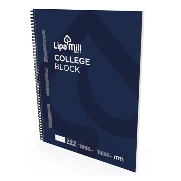 Spirálfüzet vonalas LIPAMILL A/4 70 lapos College block