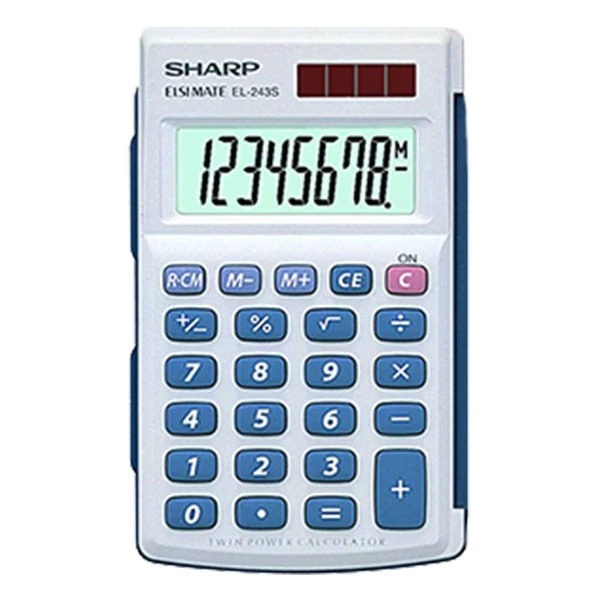 Számológép zseb SHARP EL-243S 8 digit
