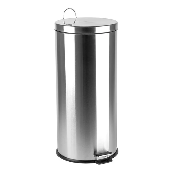 Szemetes pedálos kivehető műanyag vödörrel fém 30l