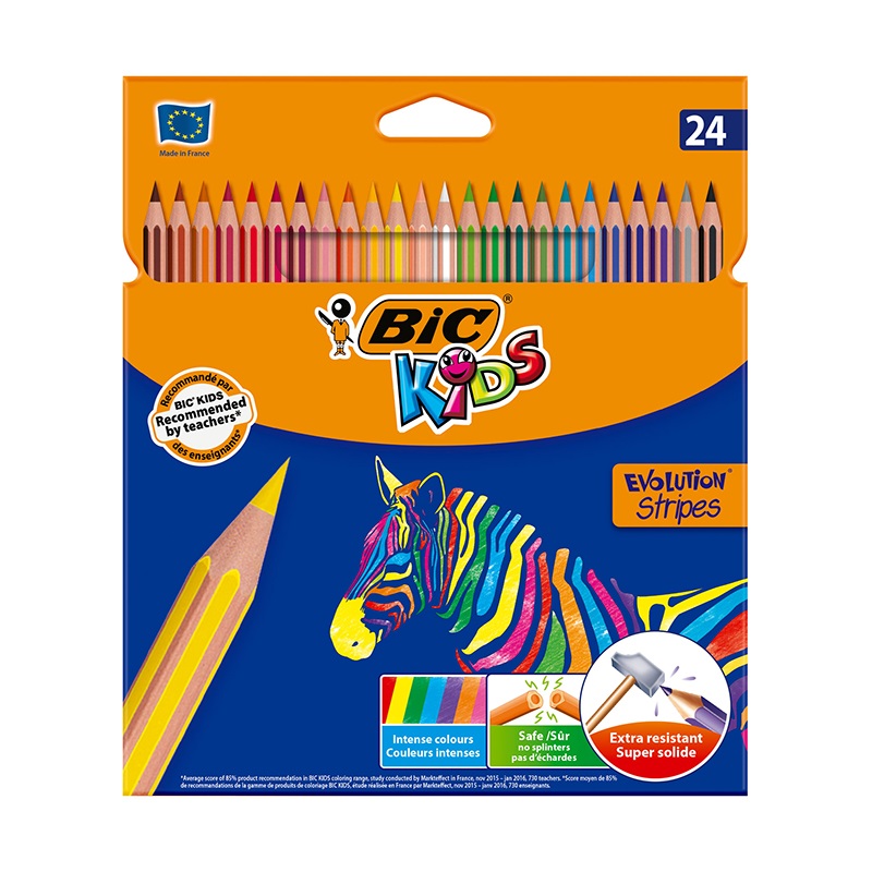 Szines Ceruza Bic Kids Evolution Hatszogletu Kornyezetbarat 24 Db Keszlet 3 098 80 Ft Os Aron Megvasarolhato