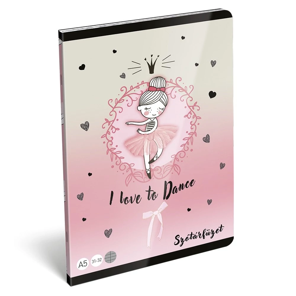 Szótárfüzet LIZZYSULI A/5 32 lapos 31-32 Tiny Dancer Lovely Ballerina