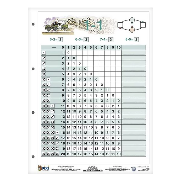 Tanulói munkalap STIEFEL A/4 kivonás + munkaoldal