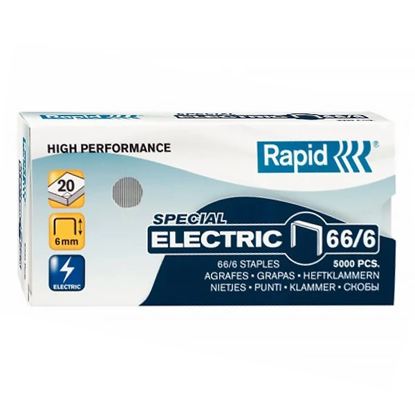 Tűzőkapocs RAPID 66/6 elektromos 5000 darabos