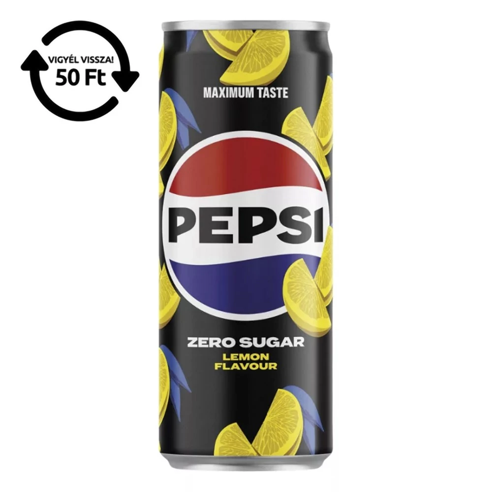 Üdítőital szénsavas PEPSI Zero Lemon ízű dobozos 0,33L DRS